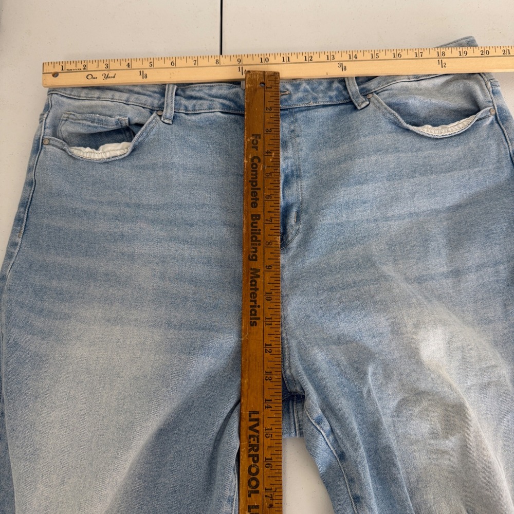 Mica Los Angeles‎ Jeans 90's Vintage Crop Flare LightWash Distressed HighRise 20 - Picture 12 of 14